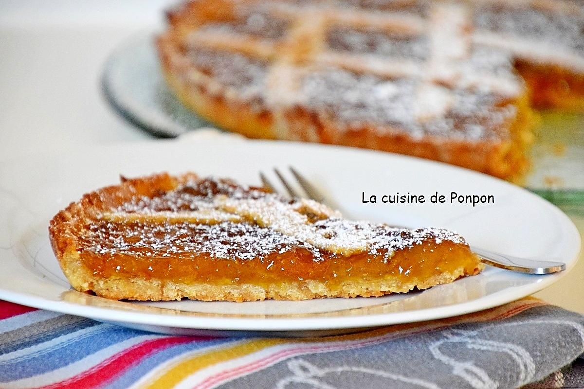 recette Crostata aux prunes et amandes parfumée au Patxaran, sans oeufs, sans beurre