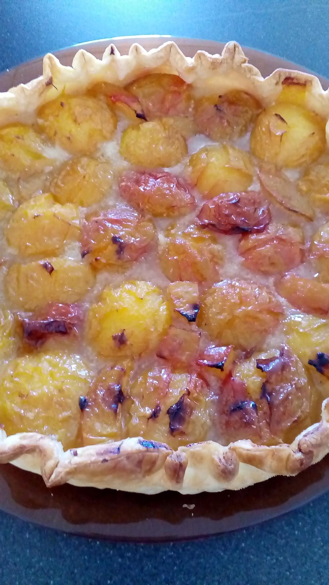 recette tarte aux prunes jaune