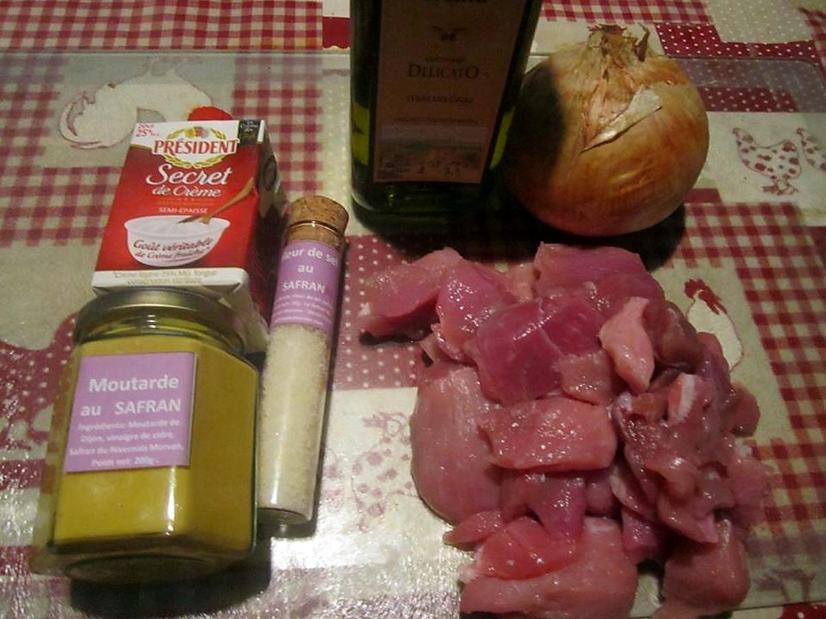 recette Sauté de porc à l'oignon rose et safran.