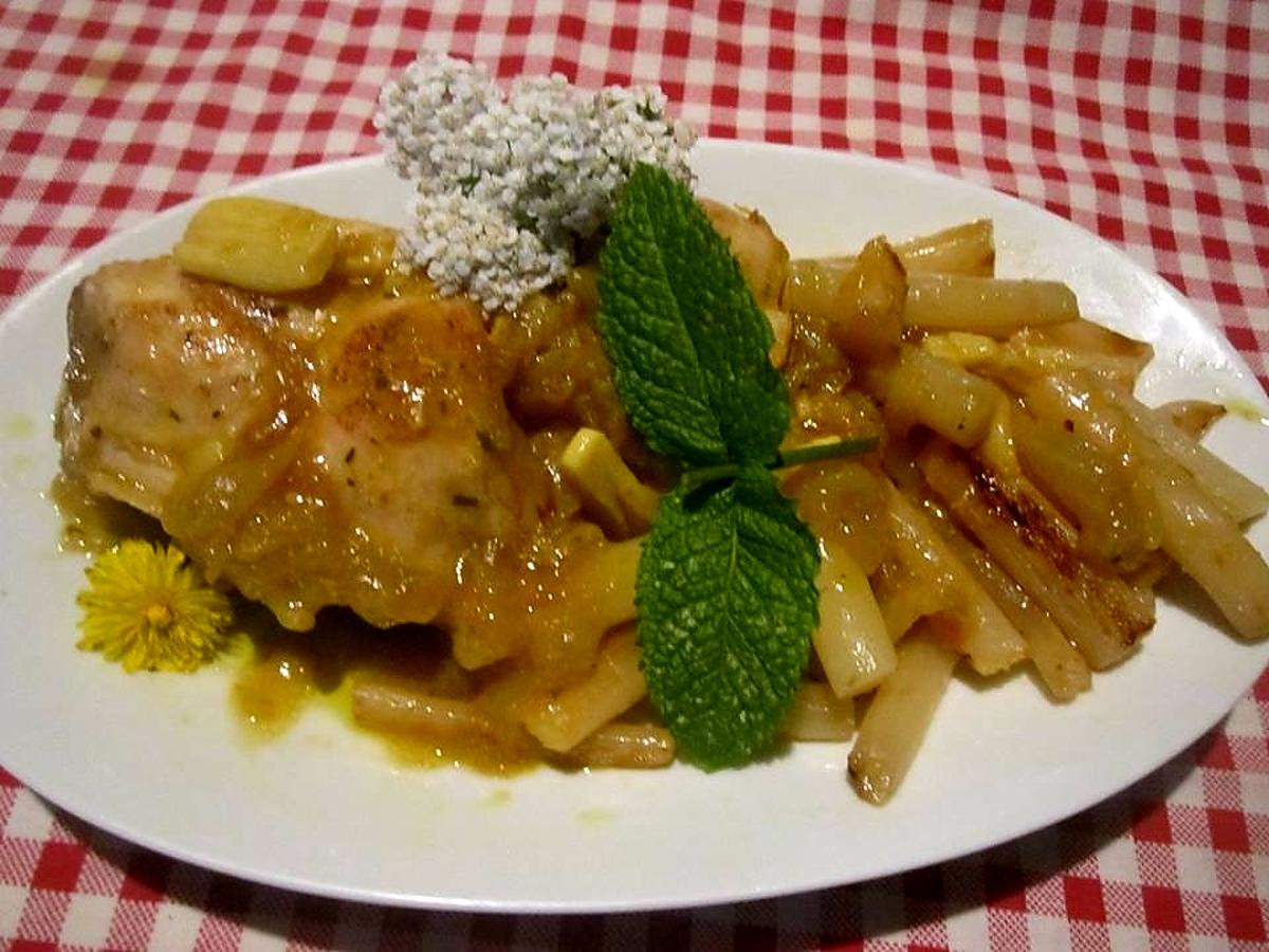 recette Lapin sauce safran.