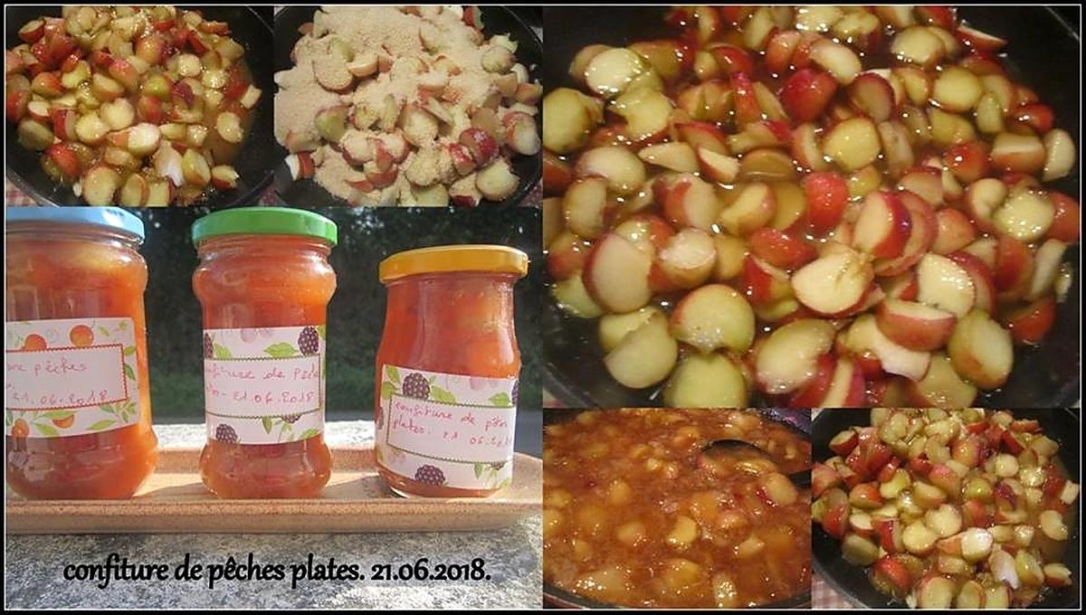 recette Confiture de pêches plates.sucre roux.