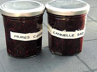 recette Confiture de mûres à la cannelle