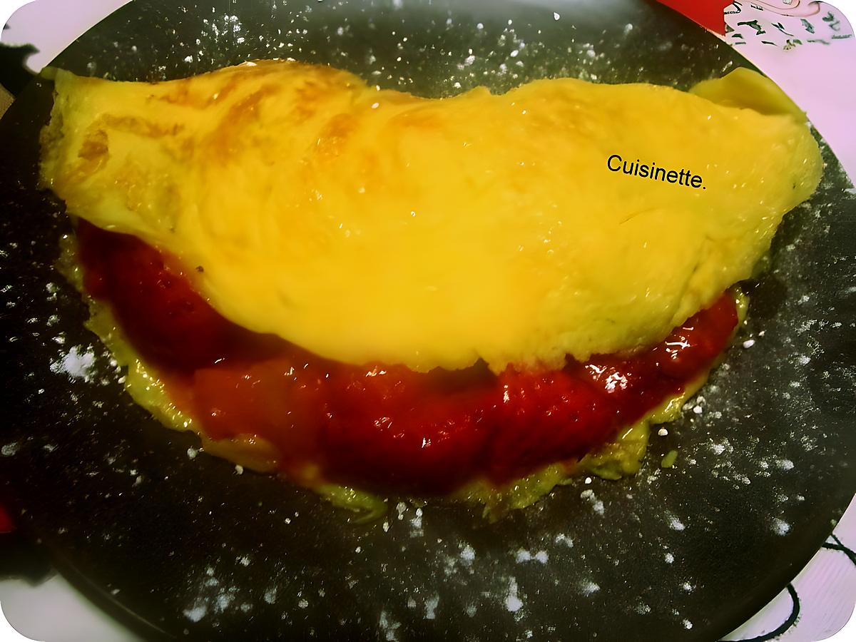 recette Omelette sucrée aux fraises.