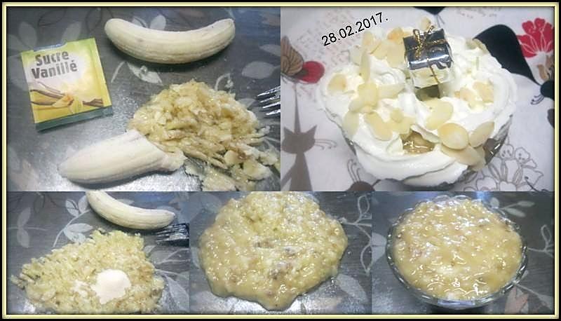 recette Purée de bananes et Chantilly.