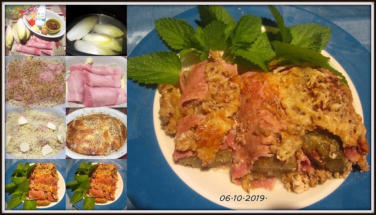 recette Endives au jambon/noix de Pécan.