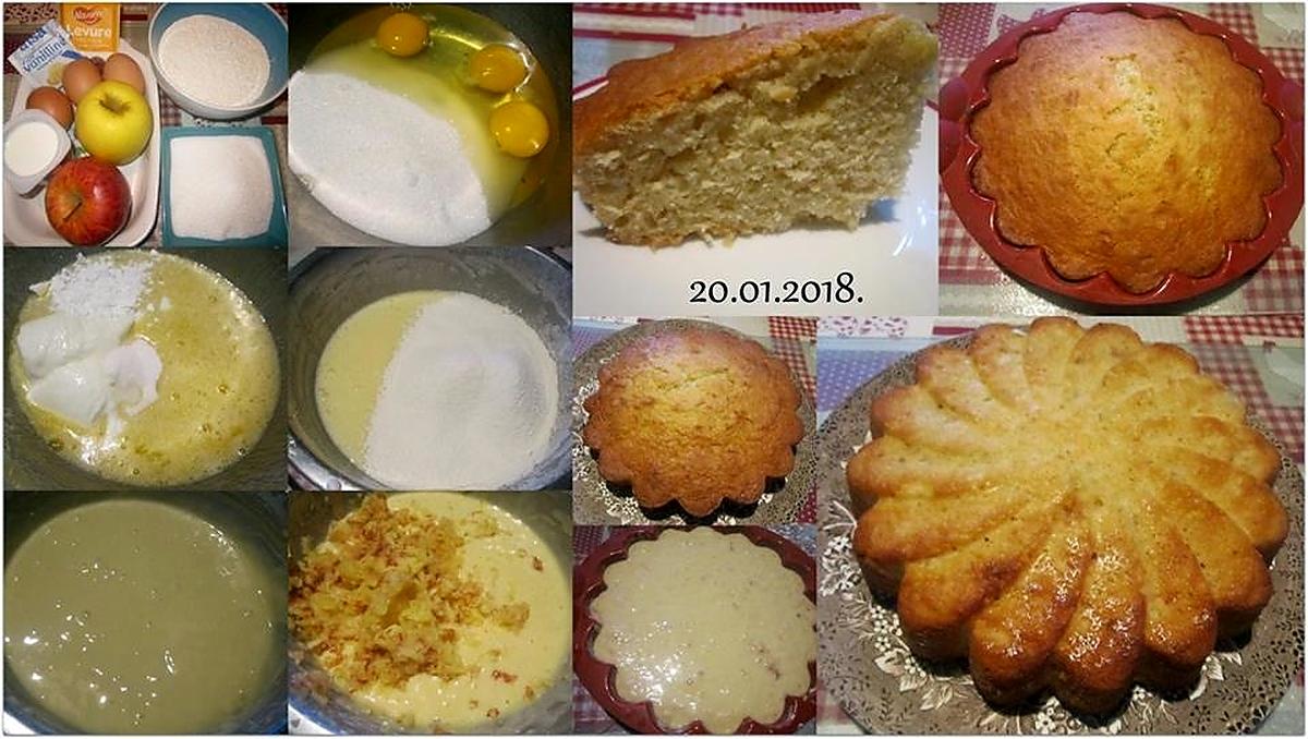 recette Gâteau yaourt aux pommes râpées.