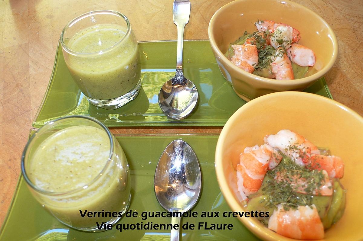 recette Verrine de guacamole aux crevettes