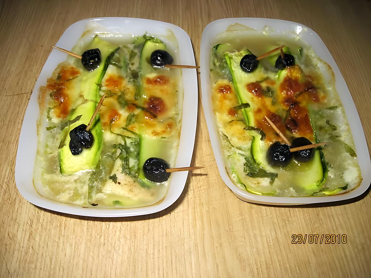 recette Filets de sole aux courgettes et mozzarella.cuisinette