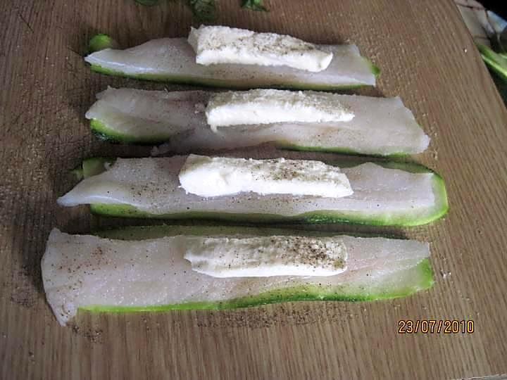 recette Filets de sole aux courgettes et mozzarella.cuisinette