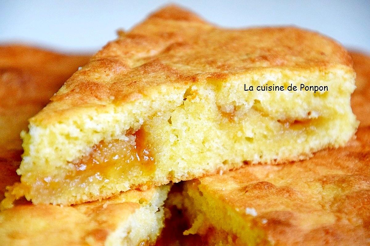 recette Gâteau moelleux à la confiture de mirabelle, aux blancs d'oeufs