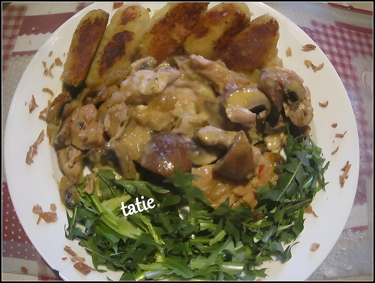 recette Sauté de porc et champignons brun,béchamel.cookéo.