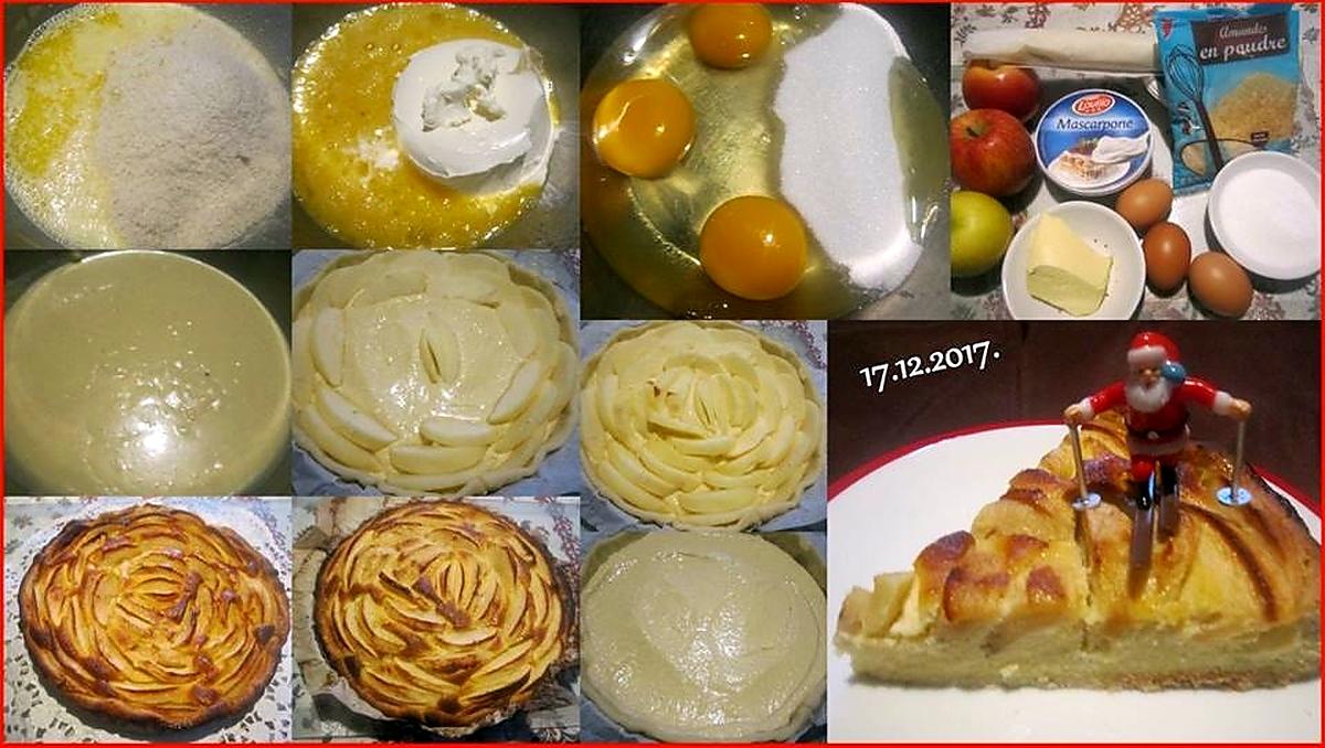 recette Tarte aux pommes crème Mascarpone .