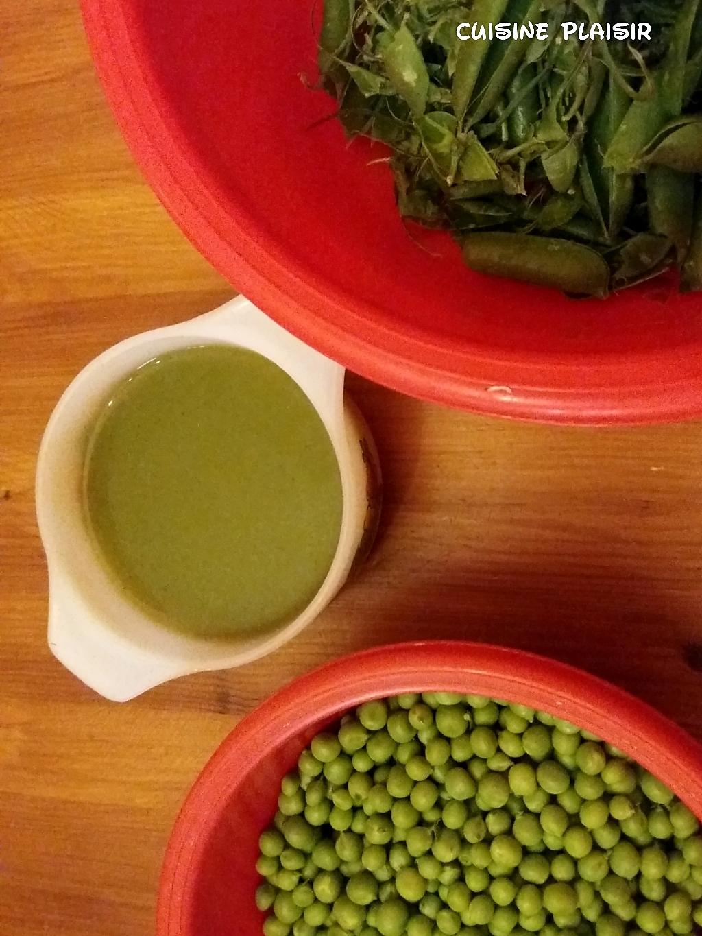 recette Soupe de cosses de petits pois