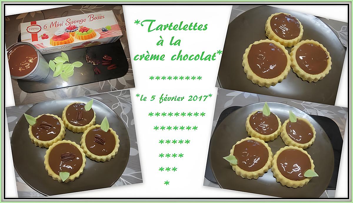 recette Tartelettes à la crème chocolat.