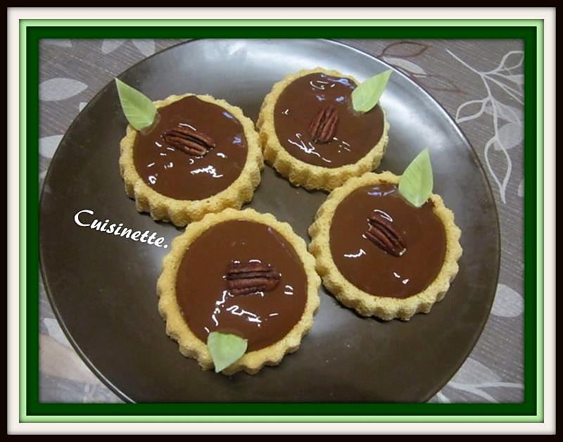 recette Tartelettes à la crème chocolat.