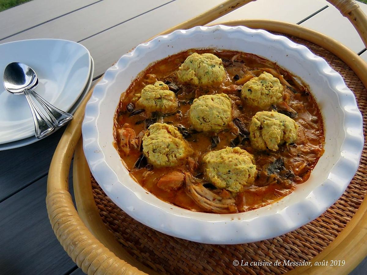 recette Transformer un reste de poulet en plat thaï avec boulettes de pâte +