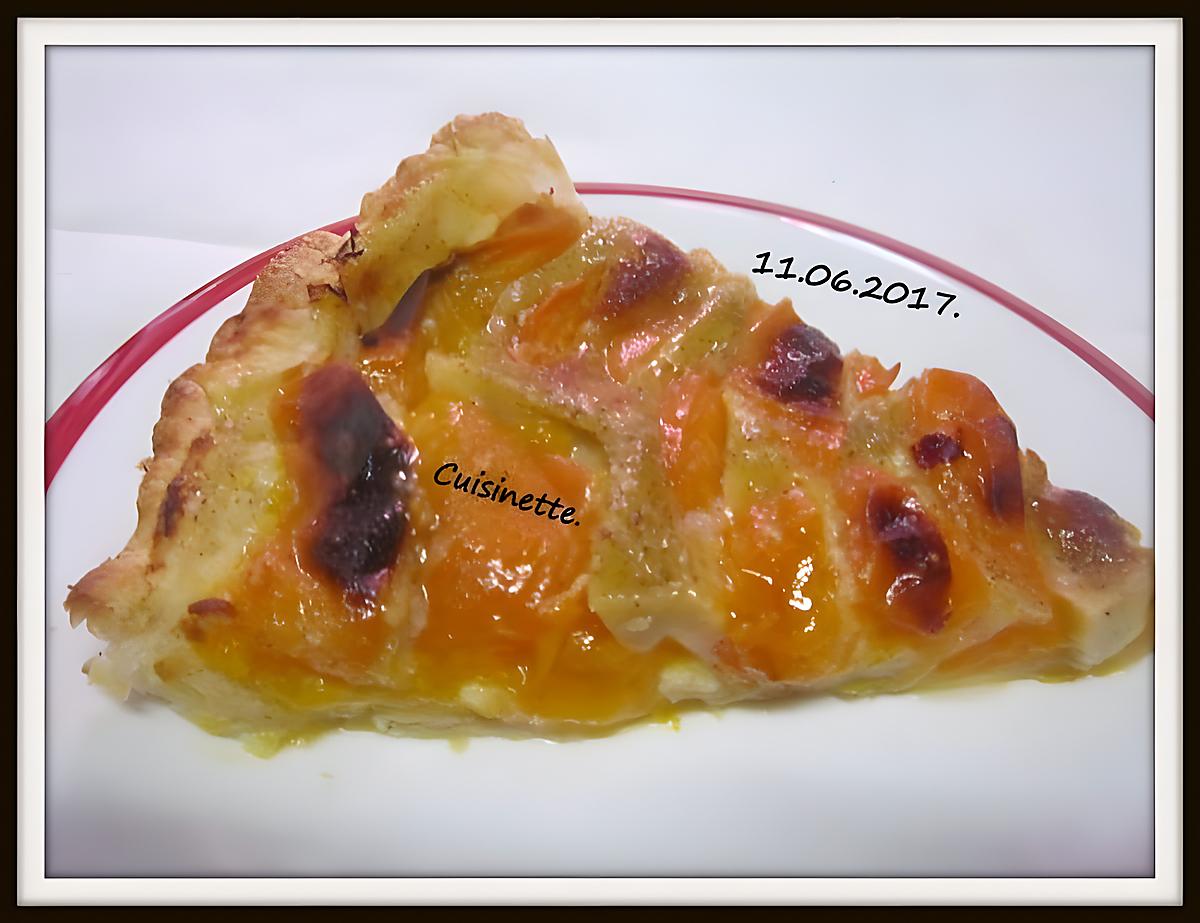 recette Tarte aux abricots.vanillée.