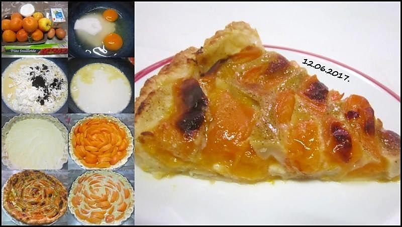 recette Tarte aux abricots.vanillée.