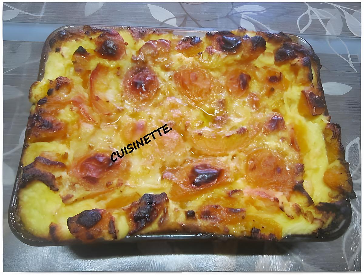 recette Clafoutis aux abricots frais.