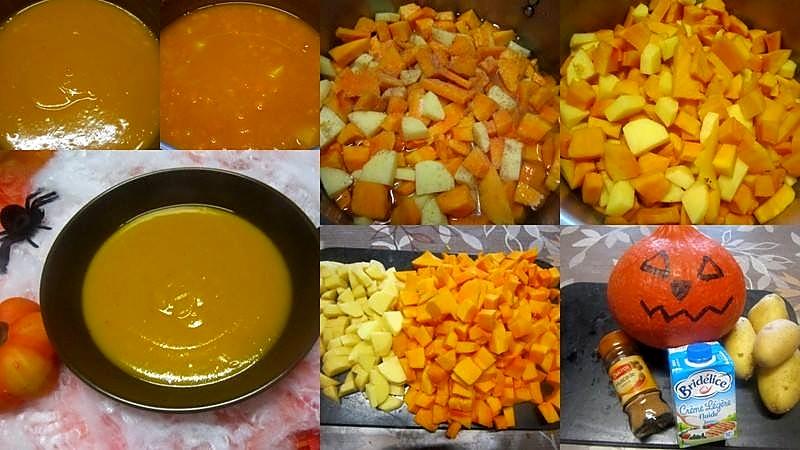 recette Soupe de potiron à la crème fraiche.