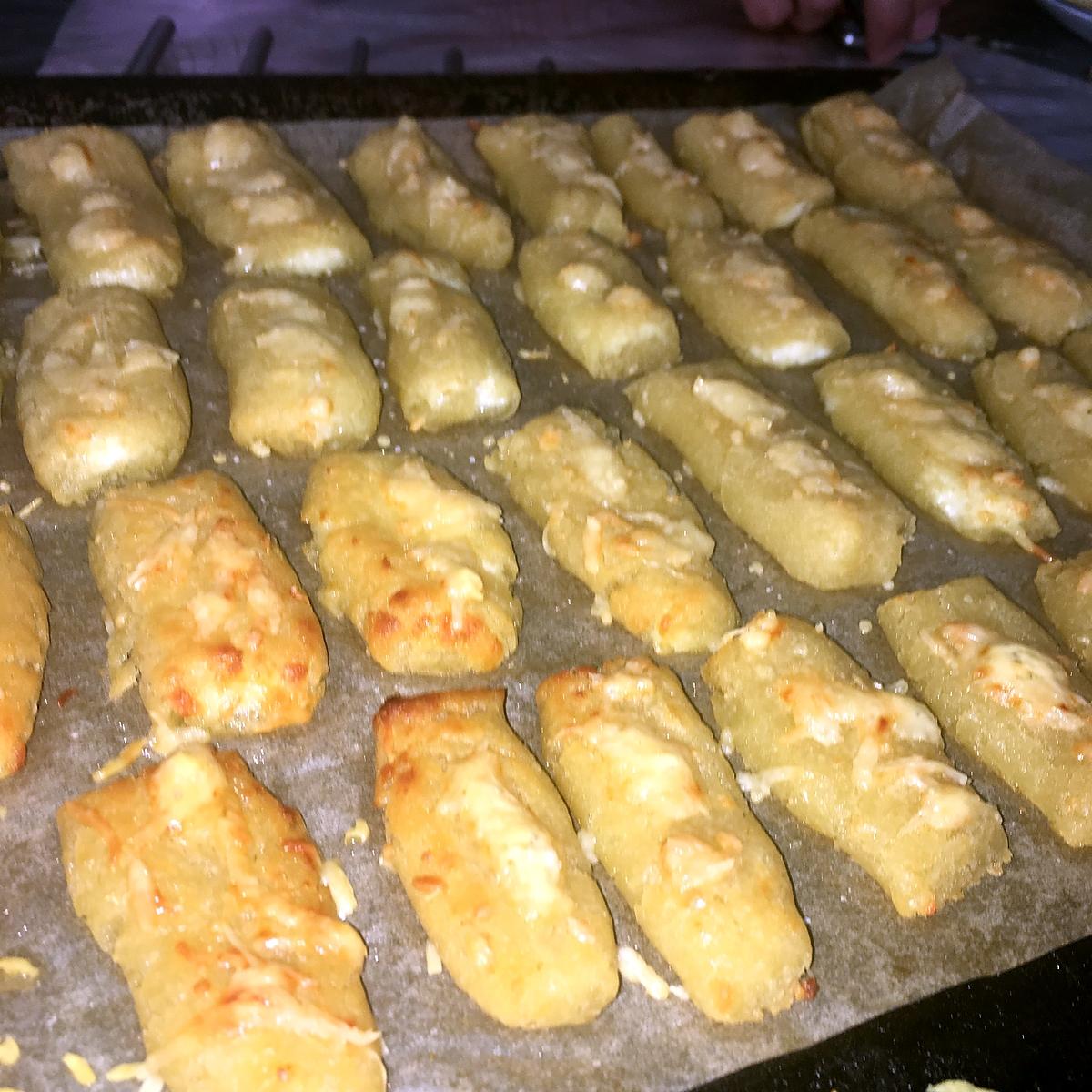 recette Bâtonnets de pommes de terres au fromage