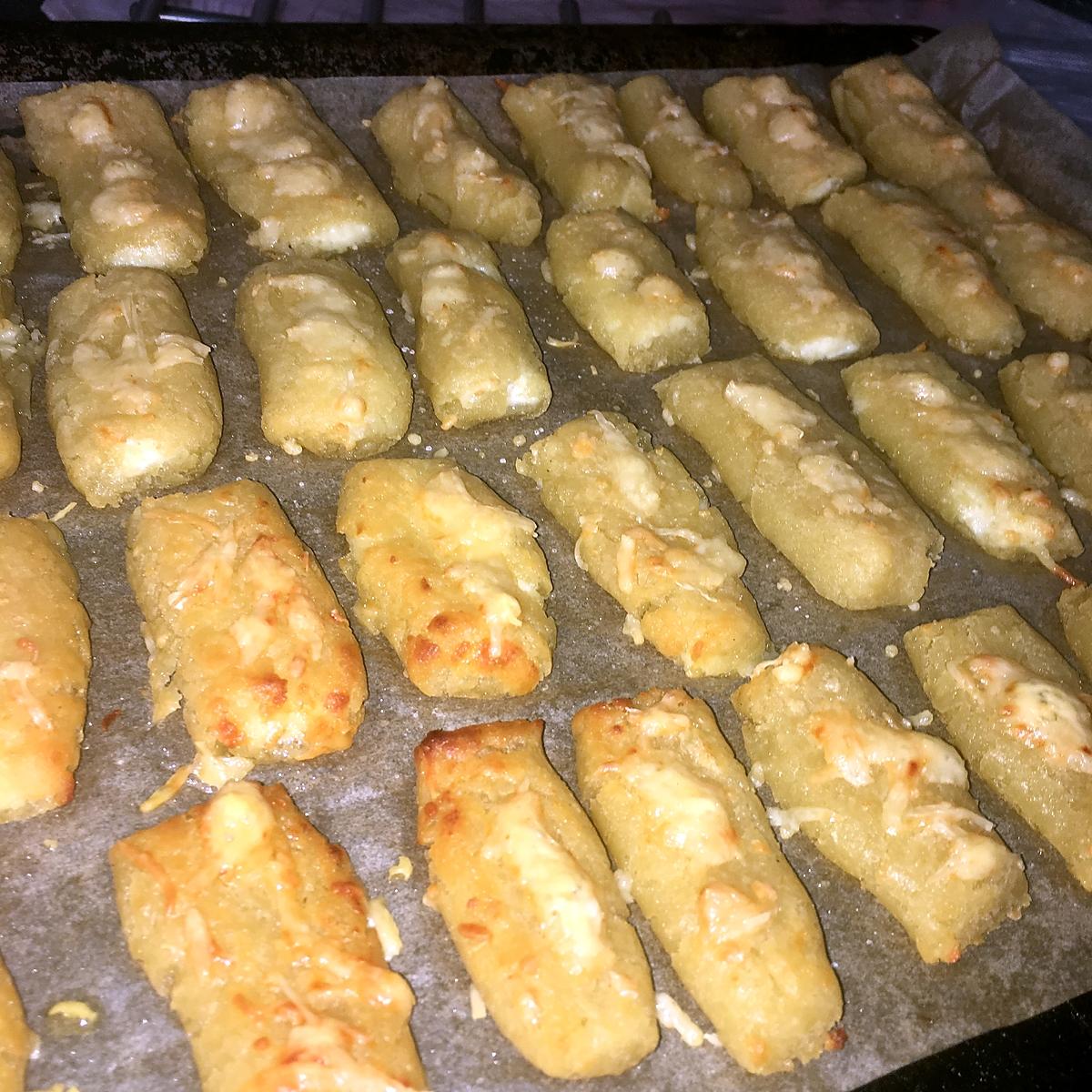 recette Bâtonnets de pommes de terres au fromage