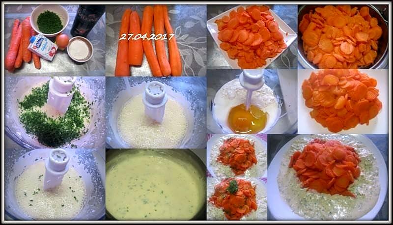 recette Carottes Vichy à la crème persillée.