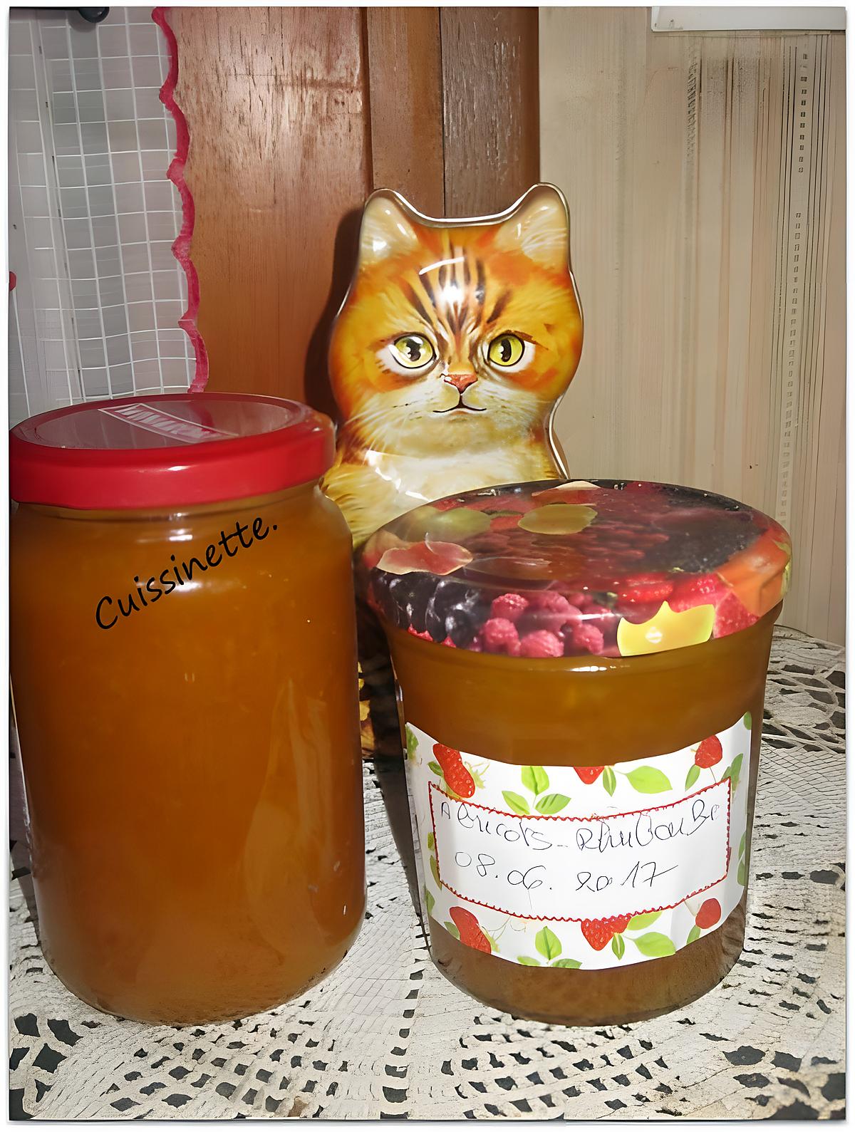 recette Confiture d'abricots.rhubarbe.