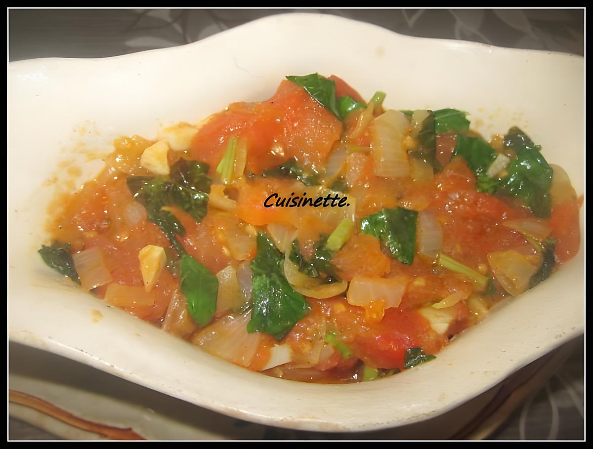 recette Sauce tomates & basilic.