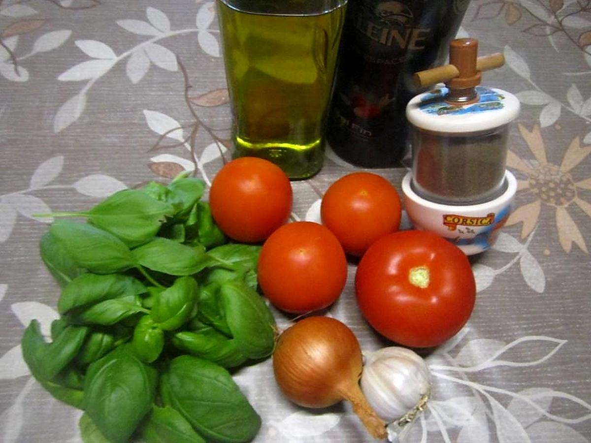 recette Sauce tomates & basilic.