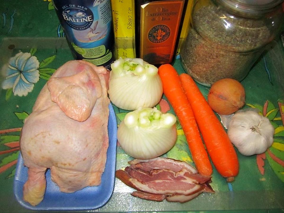 recette 1/2 poulet aux carottes et fenouil.