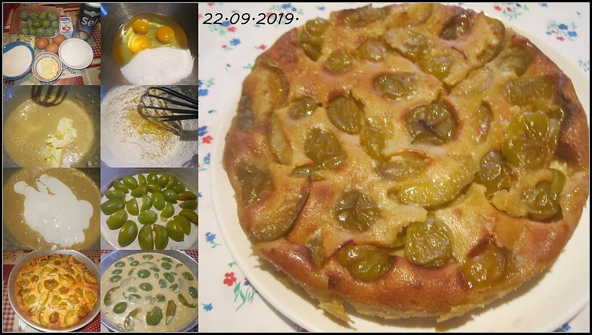 recette Clafoutis aux prunes quetsches.