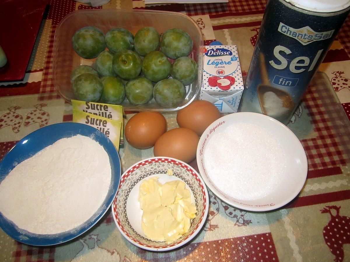 recette Clafoutis aux prunes quetsches.