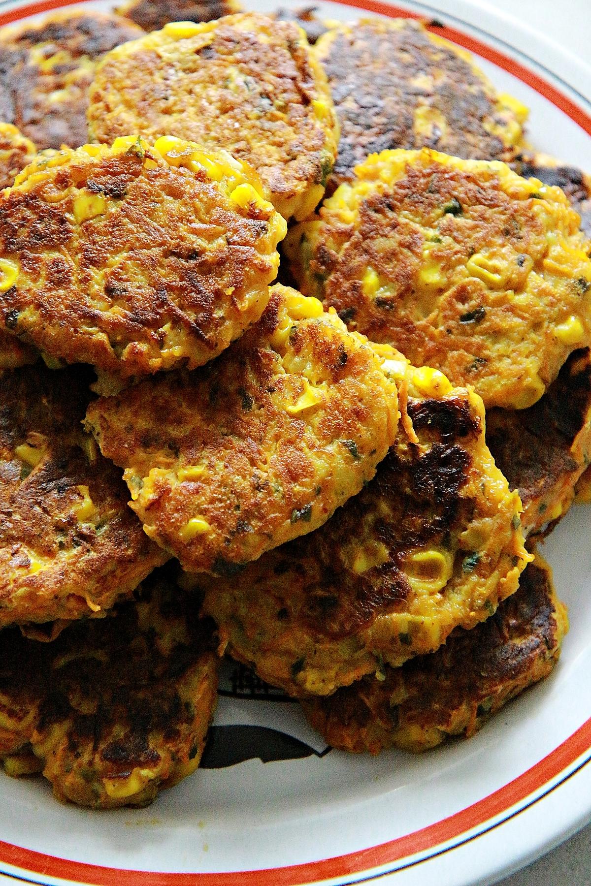 recette Galette de pommes de terre / carottes / maïs