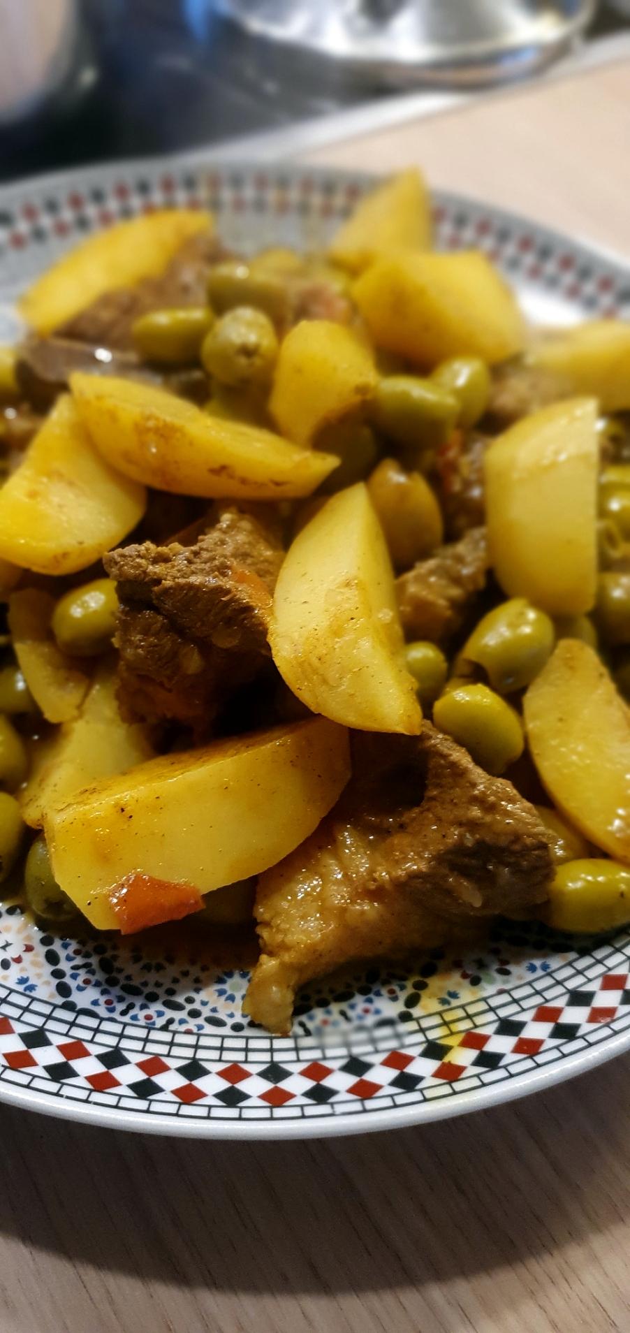 recette Tajine viande olive pdt