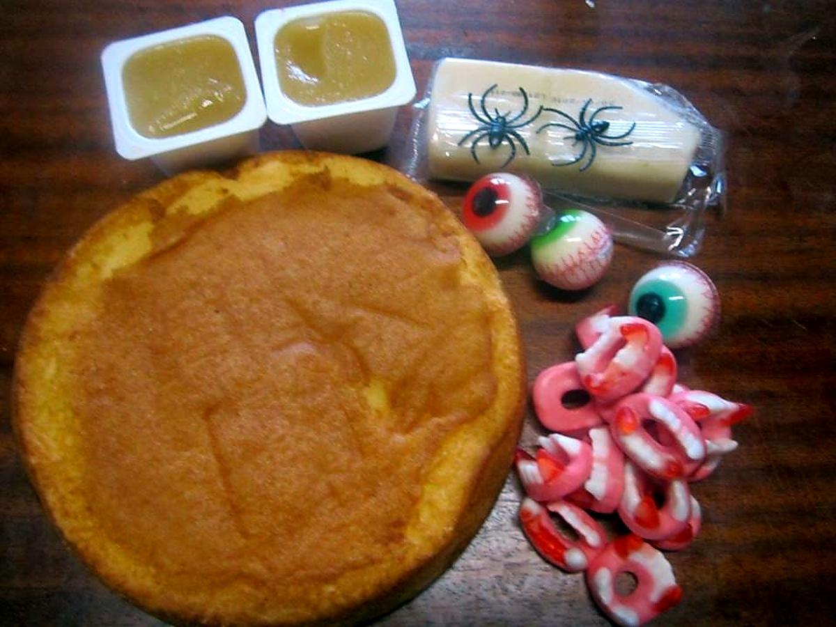 recette Gâteau Halloween avec sa compotée.