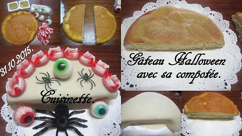 recette Gâteau Halloween avec sa compotée.