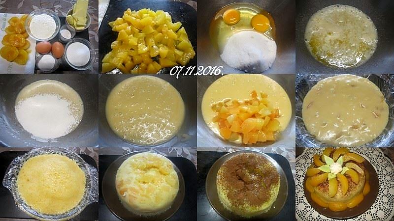 recette Gâteau aux abricots.micro-ondes.