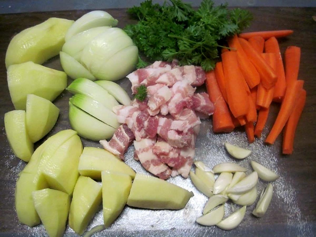 recette Bourguignon au chou et carottes.
