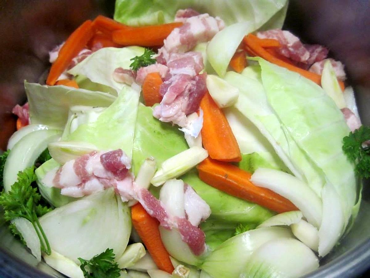 recette Bourguignon au chou et carottes.