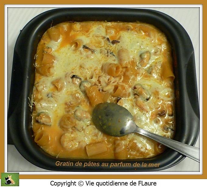 recette Gratin de pâtes au parfum de la mer