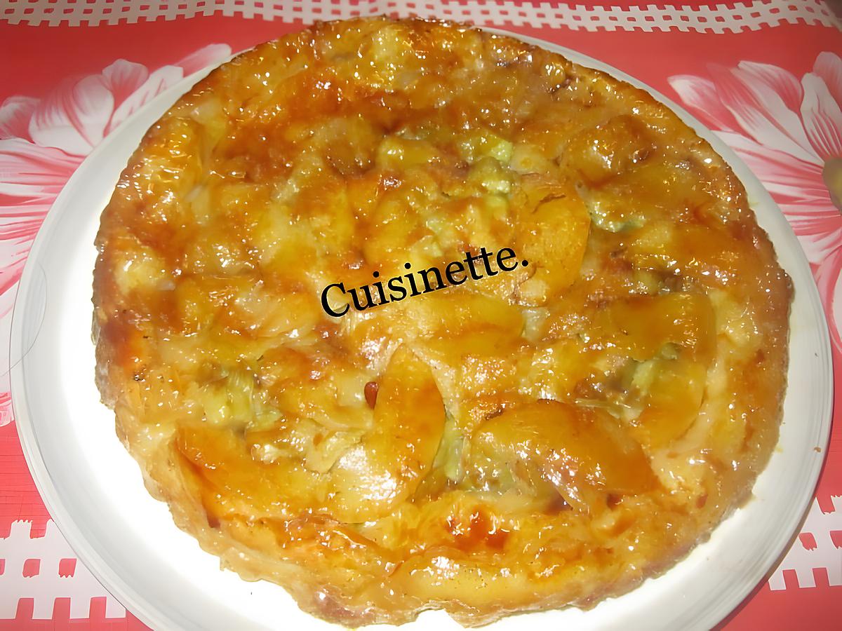 recette Tatin.pommes.rhubarbe.