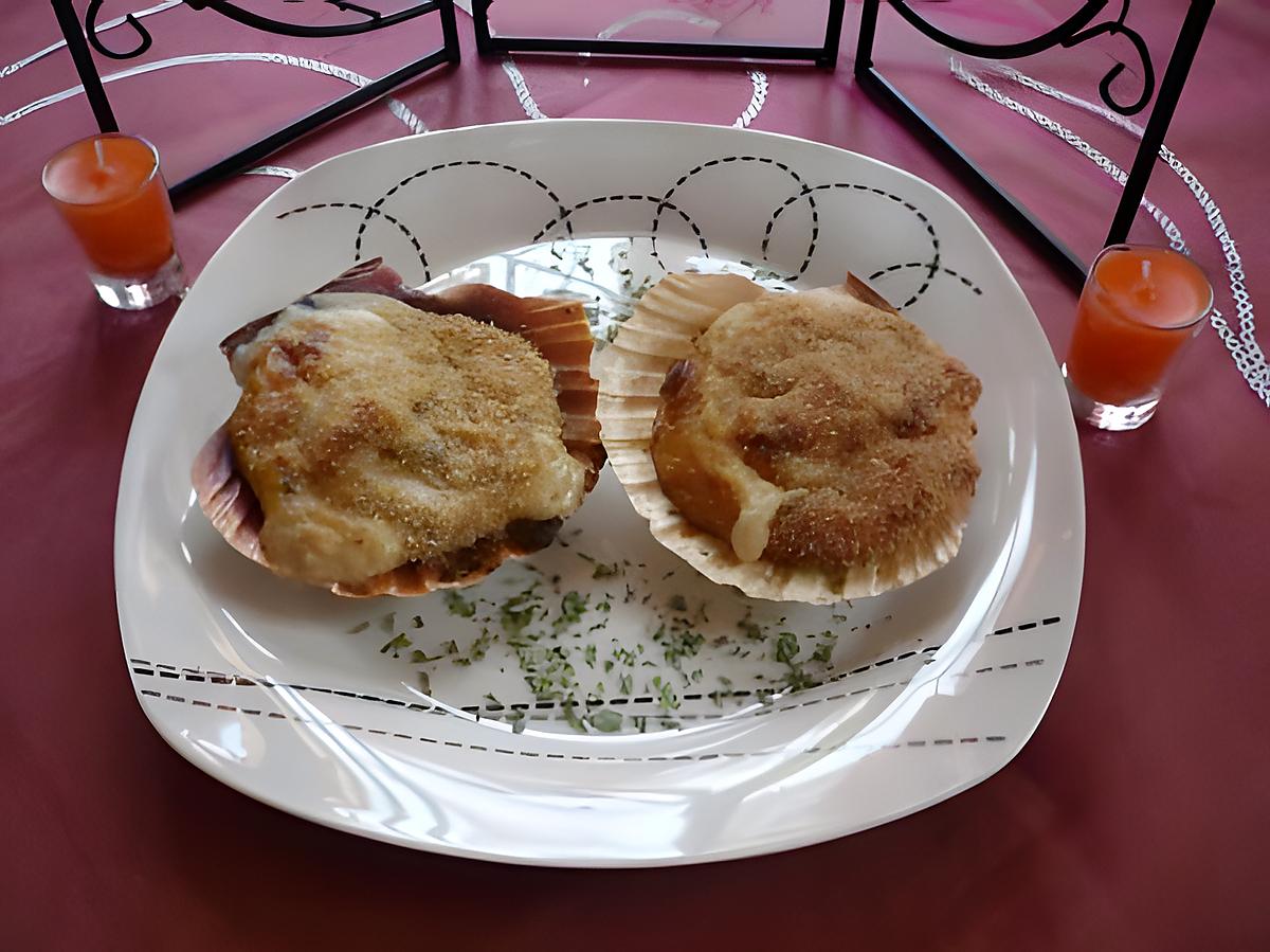 recette Coquilles de noix St Jacques Gratinées