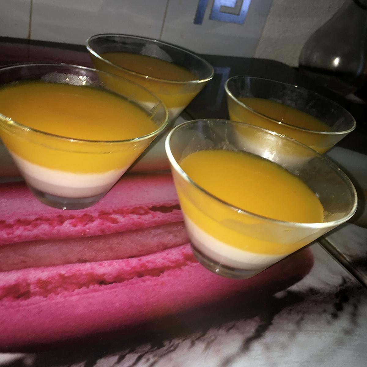 recette Panna cotta mangue