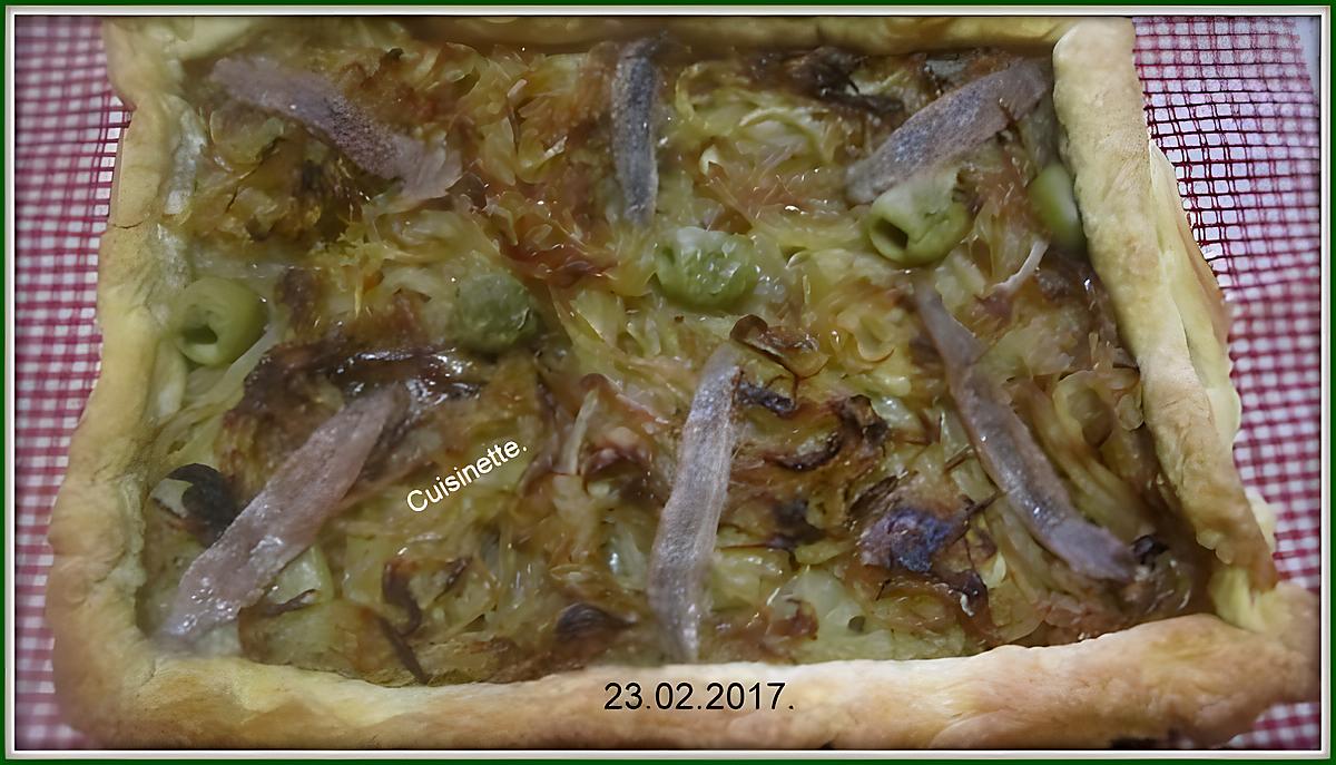 recette Tarte aux oignons/anchois.