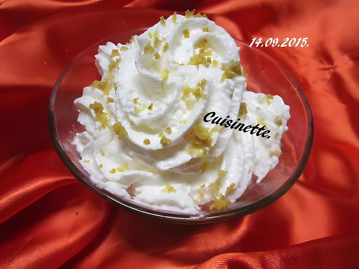 recette yaourts citronné.Chantilly.