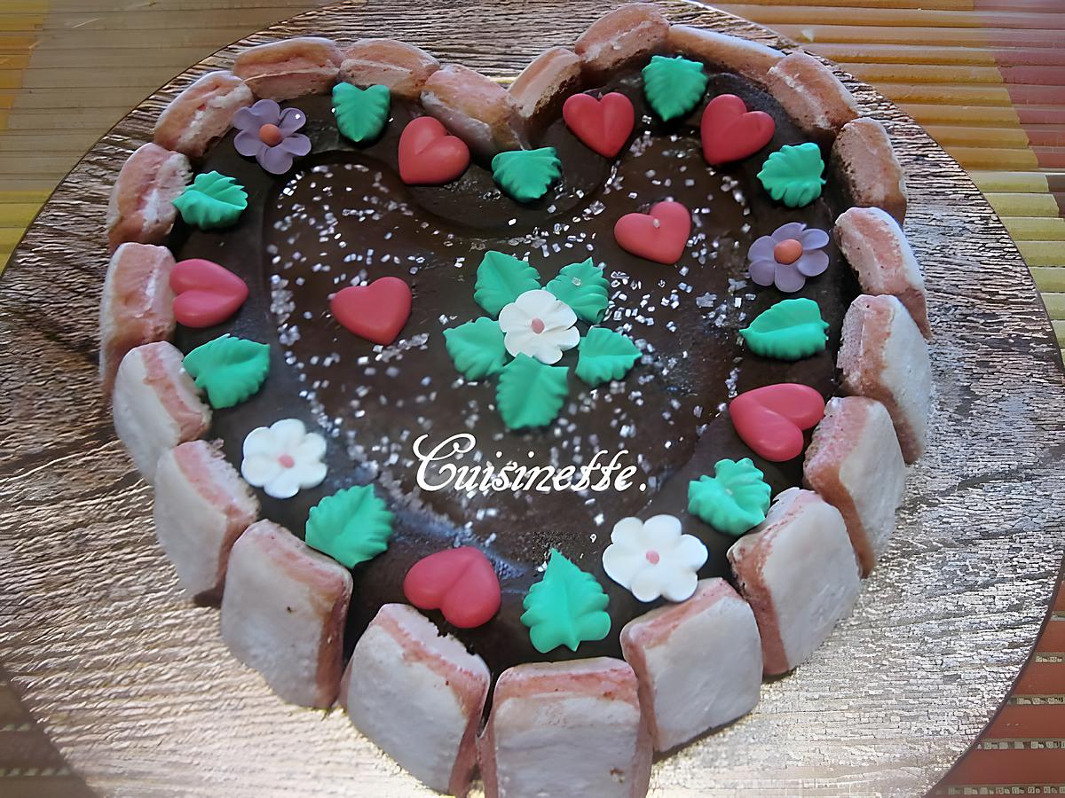 recette Gâteau St Valentin.chocolaté/pomme.