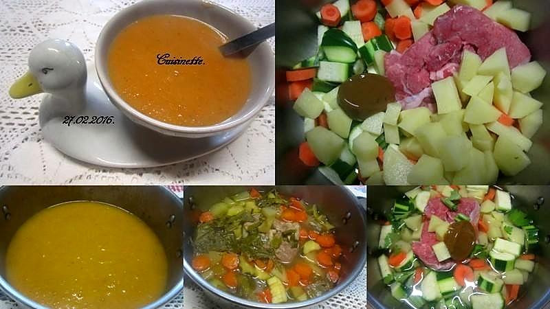 recette Soupe veloutée aux légumes.