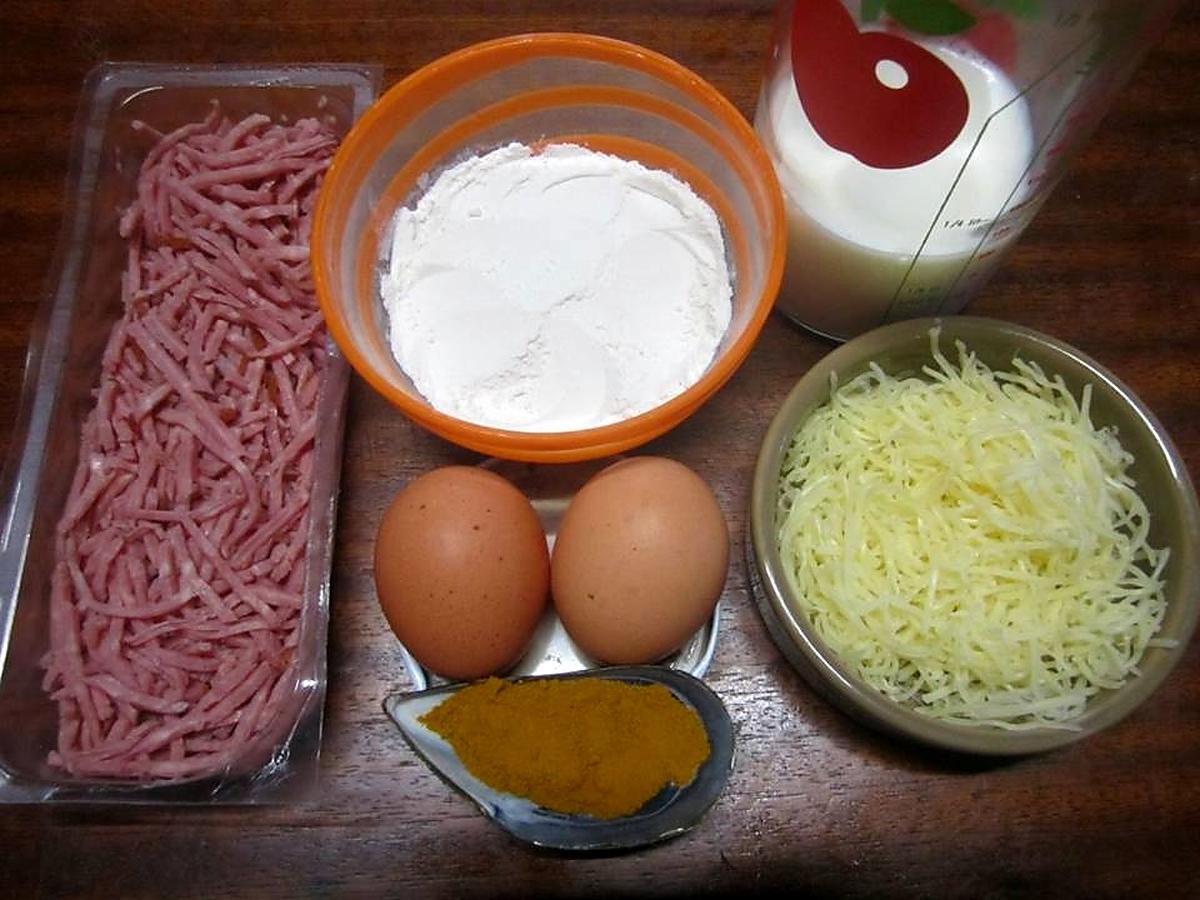 recette un régal de clafoutis au jambon.gruyère,curcuma.
