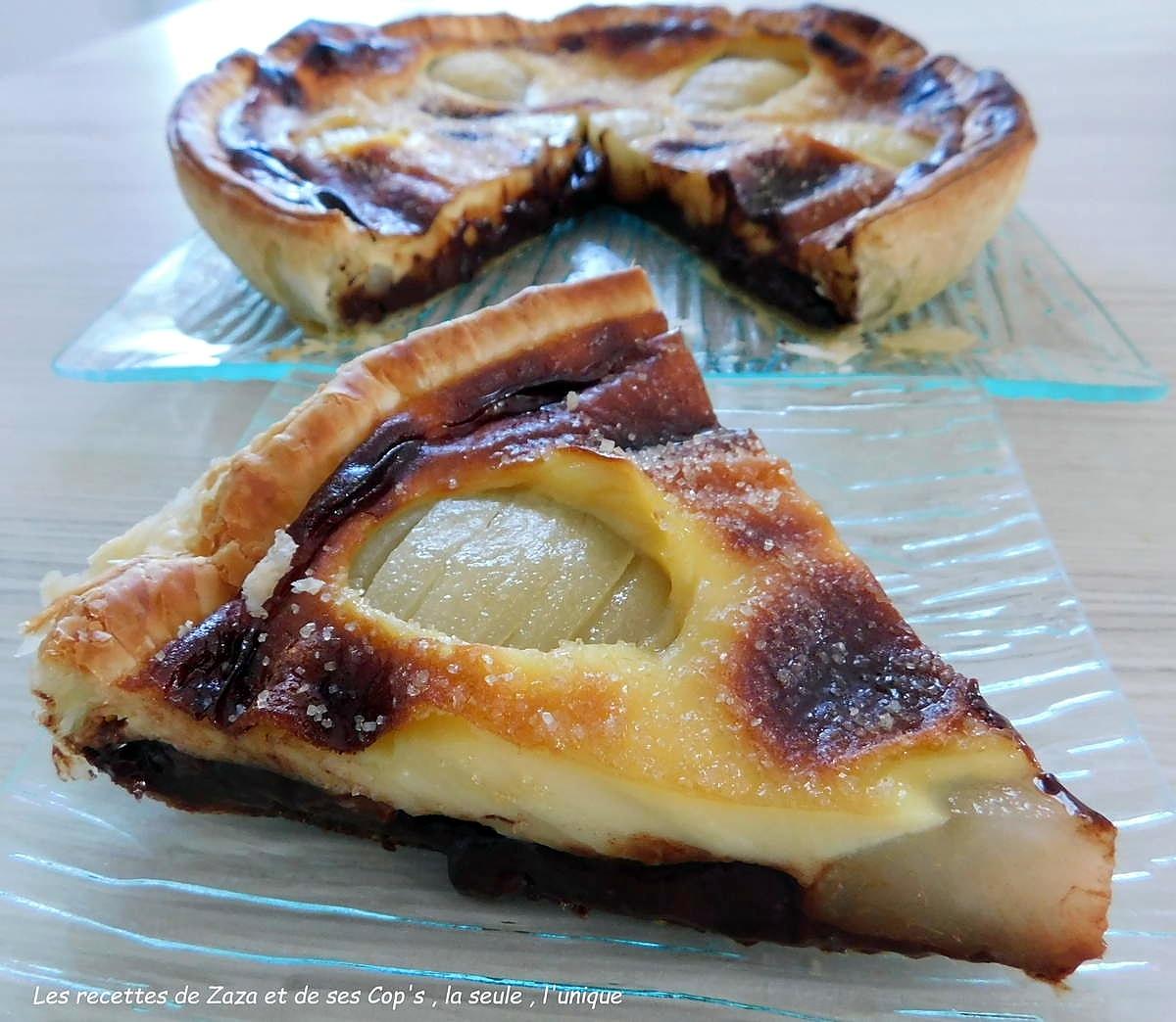 recette Tarte crousti moelleuse poires et chocolat